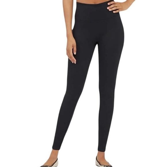 Spanx Black Pull On Ponte Knit Ankle Length Leggings Sz 1XL NWOT - Picture 1 of 13